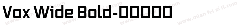 Vox Wide Bold字体转换